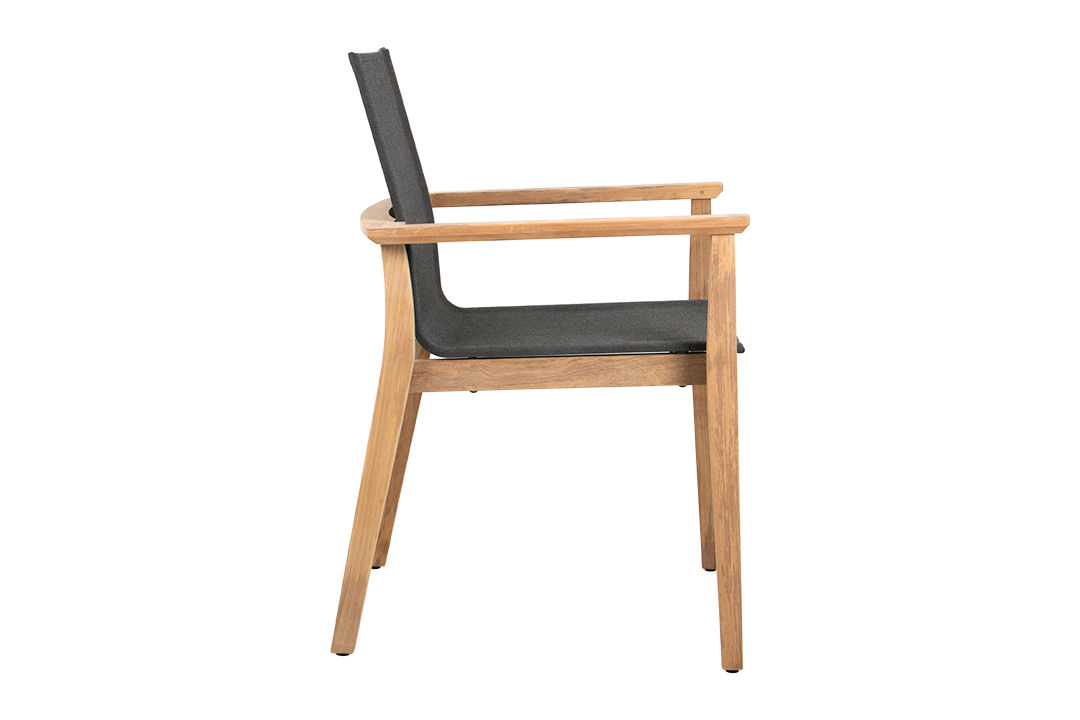 Maya Sling Dining Chair, Anthracite, Coated